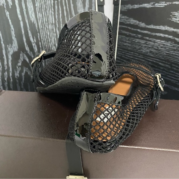 Alaia Black Mesh Flats with Buckle - Picture 5 of 5